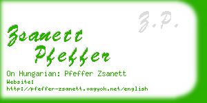 zsanett pfeffer business card